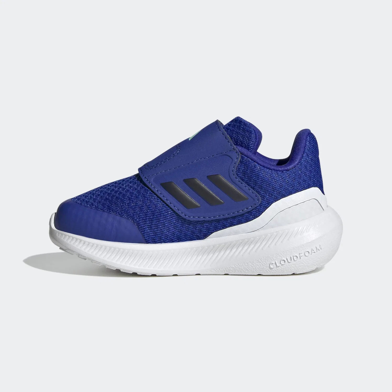 Детские кроссовки для мальчиков с липучкой Runfalcon 3.0 Hook-and-loop Adidas, Lucid Blue Legend Ink Cloud White — фото 2