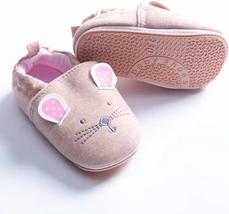 Детские мокасины для малышей с нескользящей подошвой LAFEGEN, Pink Cat — фото 4