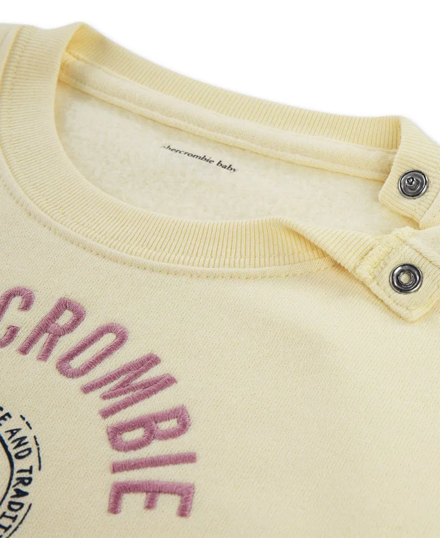 Детский свитшот с длинным рукавом Sporty Logo abercrombie kids, Flan — фото 3