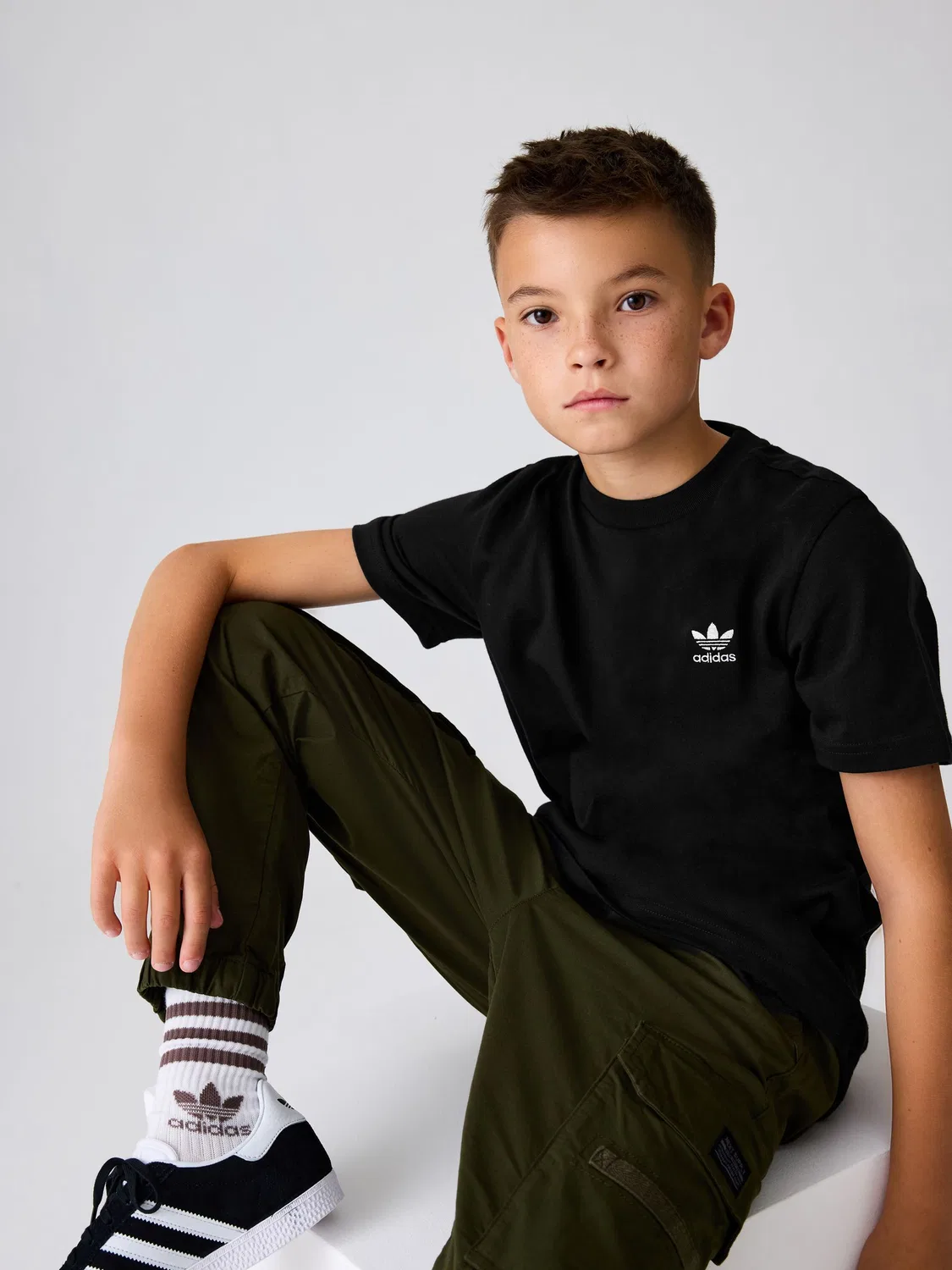 Футболка хлопковая adidas Originals, черный — фото 4