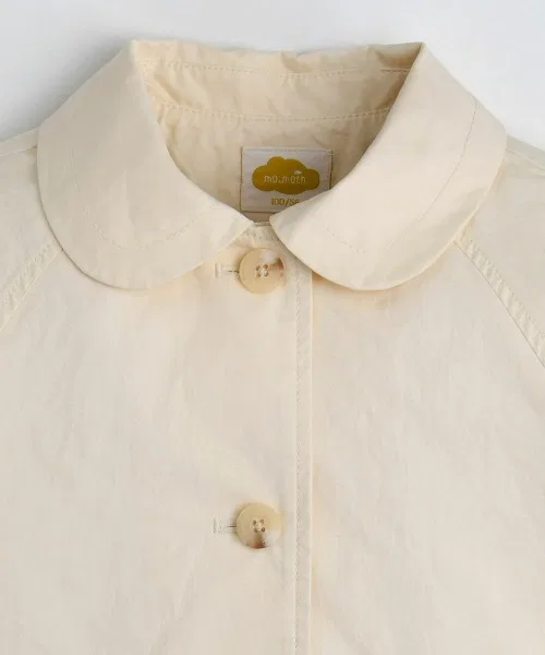 Детский тренчкот без капюшона Bonita Trench Coat moimoln, Cream — фото 3