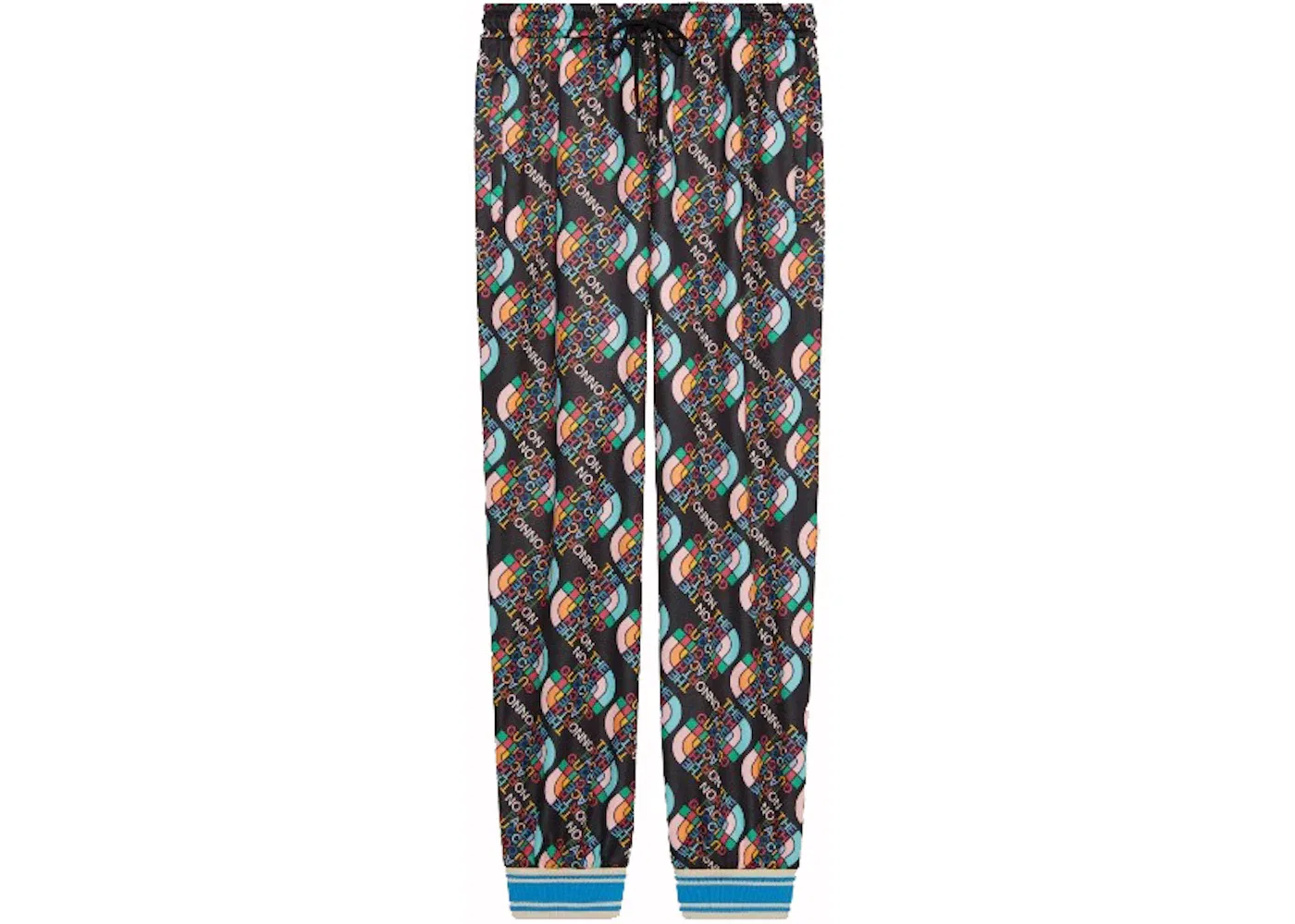 Мужские спортивные штаны с принтом Jogging Pants Gucci, Black/Multicolor