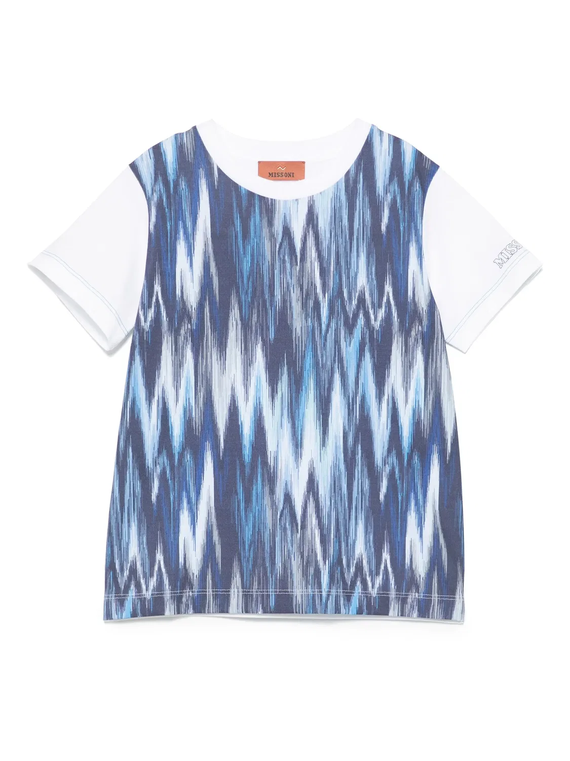 Футболка с Zigzag-Вязаным Принтом Missoni, белый
