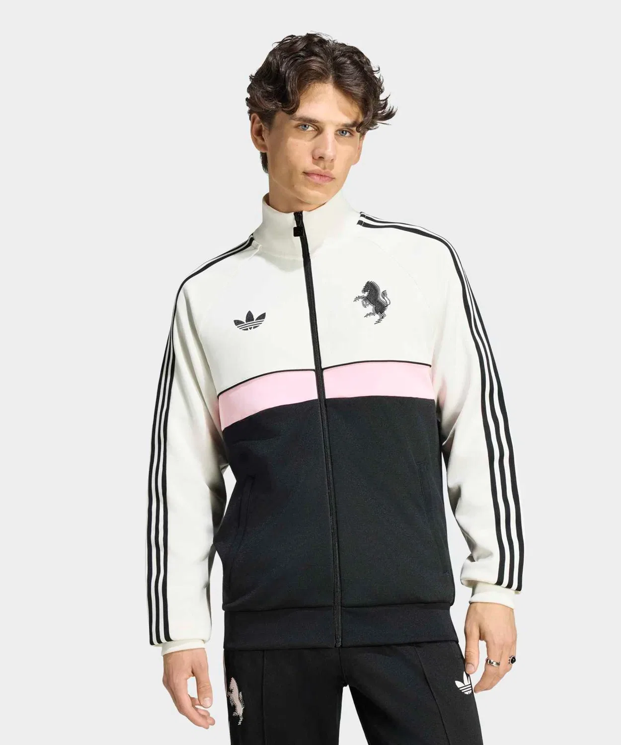 Мужской джерси-топ с молнией Juventus Torino OG Track Top Adidas, Белый