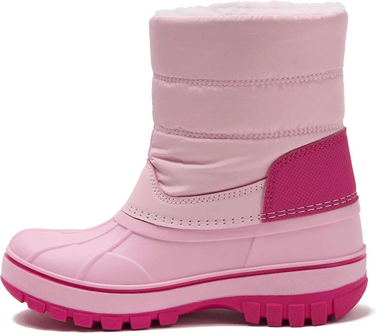 Детские зимние сапоги для девочек и мальчиков с флисом Lands' End Flurry Waterproof Fleece Winter Kids Snow Boots, Cotton Candy Pink — фото 4