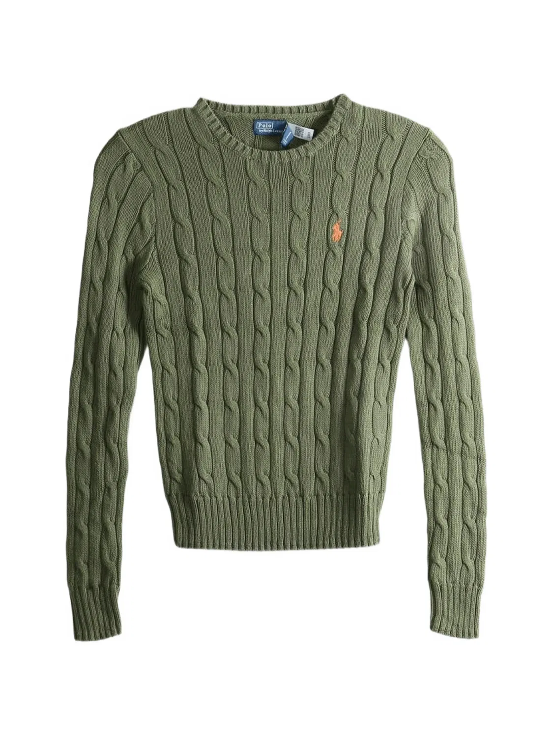 Вязаный свитер с вышитым логотипом Polo Ralph Lauren, зеленый