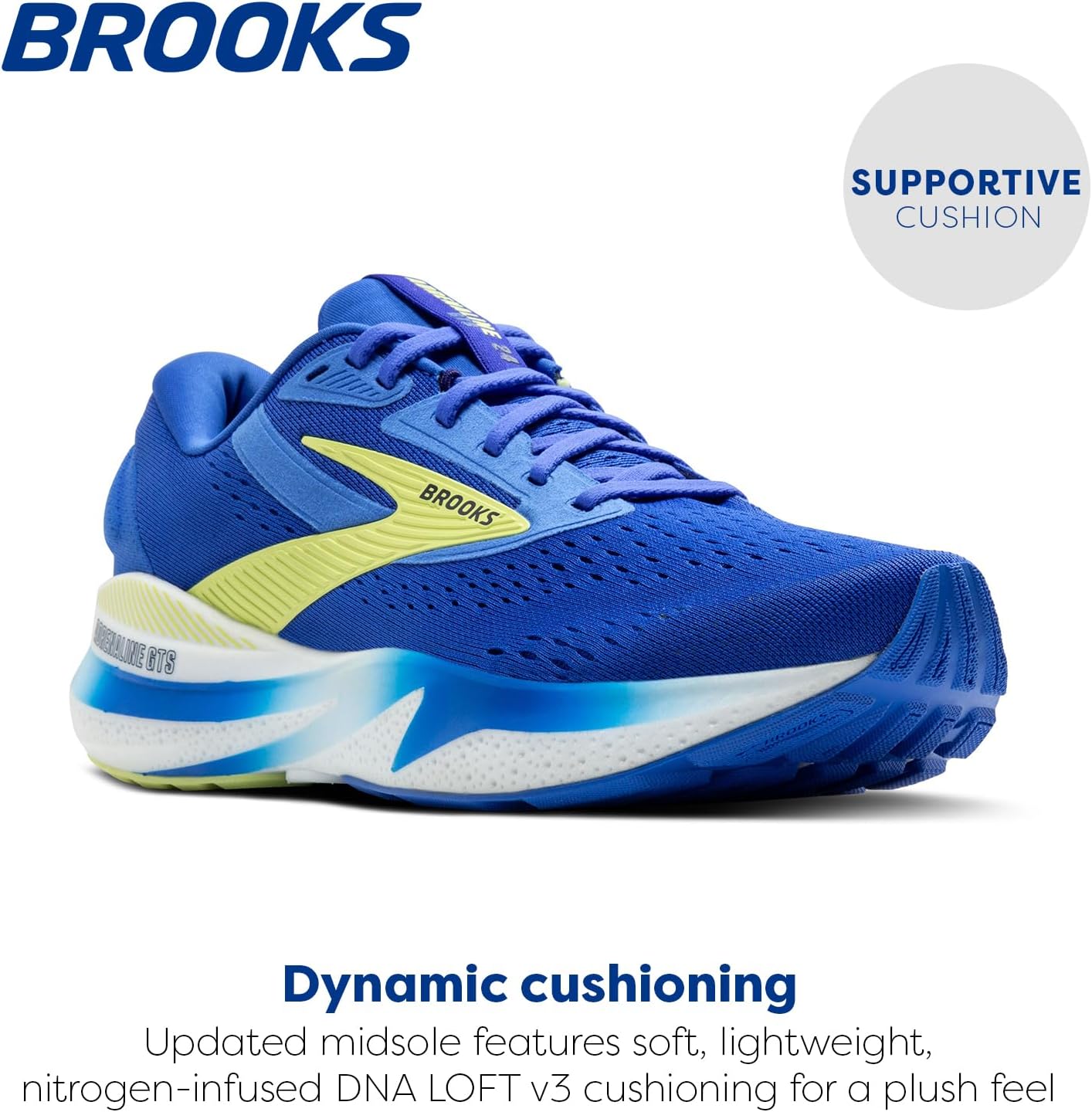 Мужские беговые кроссовки Brooks Adrenaline GTS 24 с поддержкой, желтый — фото 2