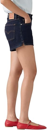 Шорты A-Line Levi's Womens, темно-синий — фото 3
