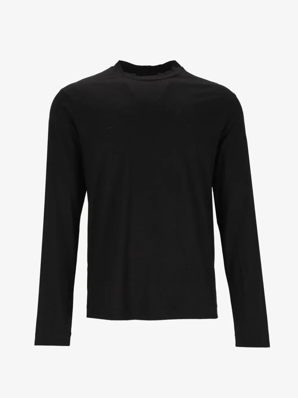 Свитер из шерстяного трикотажа с утолщениями Emporio Armani, черный