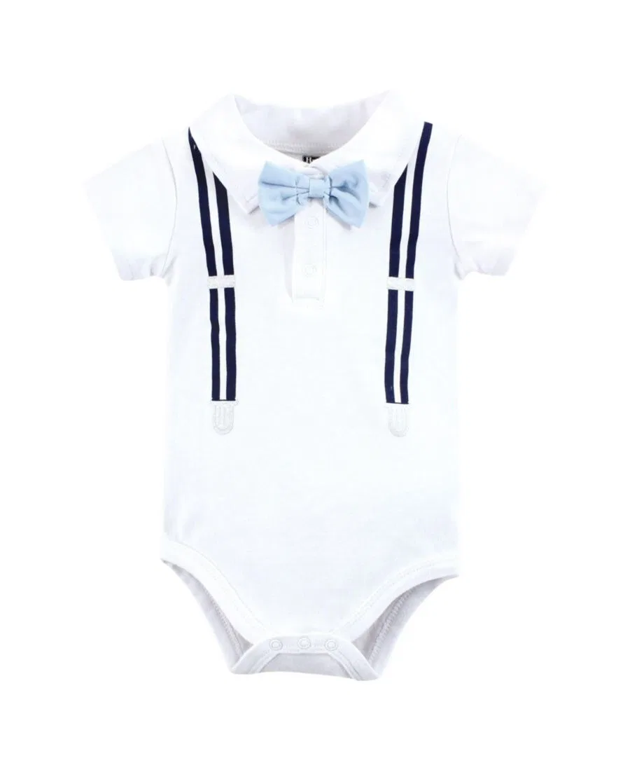 Комплект из 3 боди с длинным рукавом Hudson Baby, Mommys Little Man Polo — фото 2
