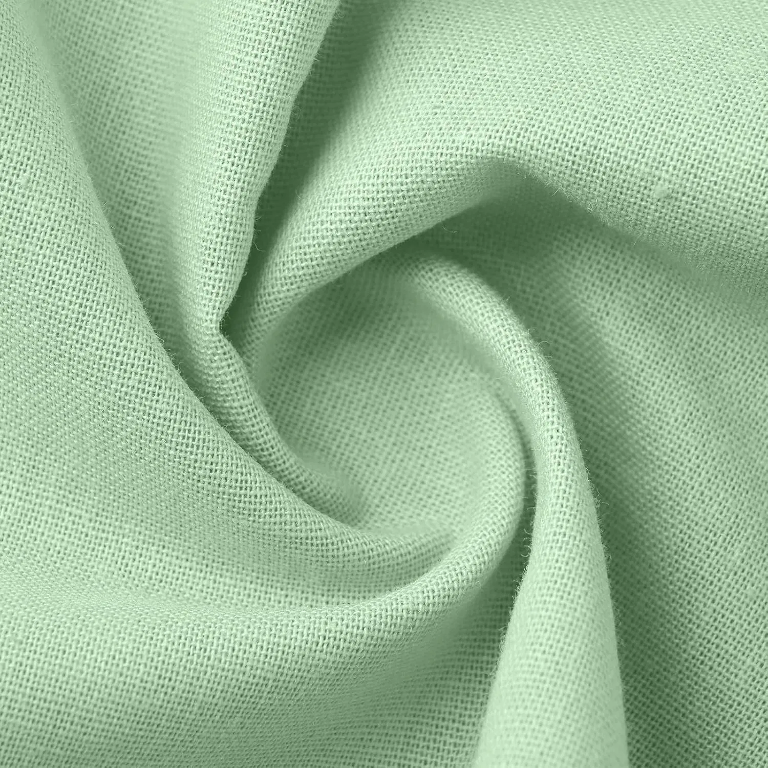 Женская блуза с V-образным вырезом Cotton Linen, Green — фото 4