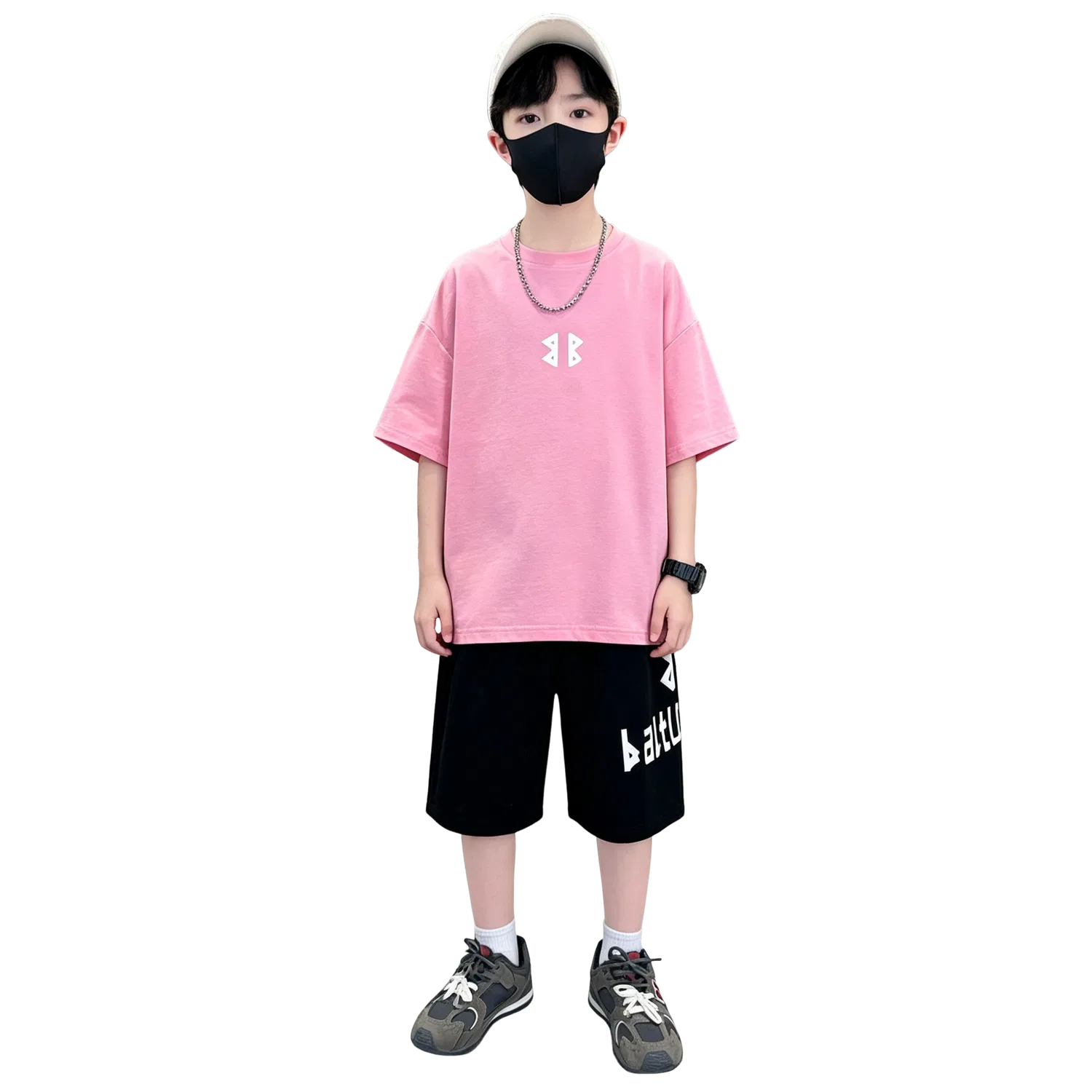 Детский комплект из футболки с коротким рукавом и шорт Lanza, Pink