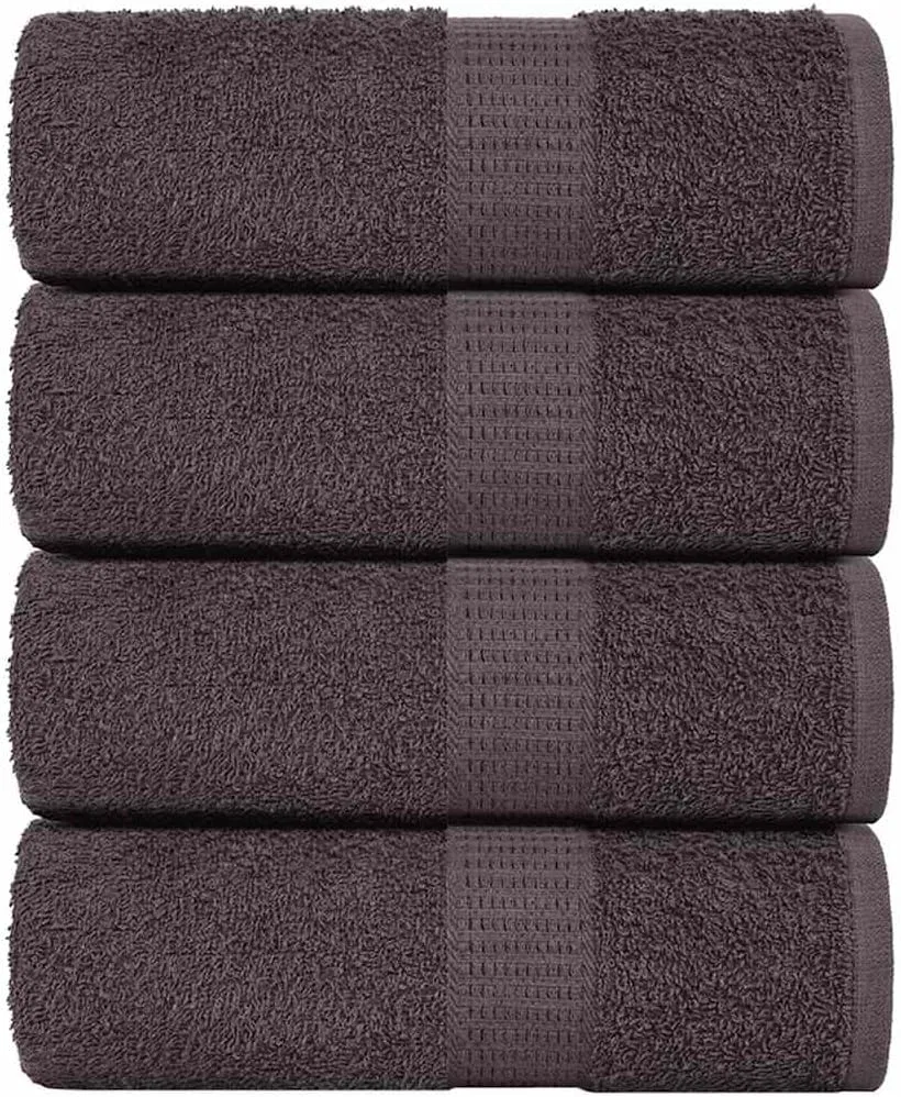 Мочалки 4 шт, SKM, 100% хлопок, 15x21 см, 360 г/м², Anthrazit