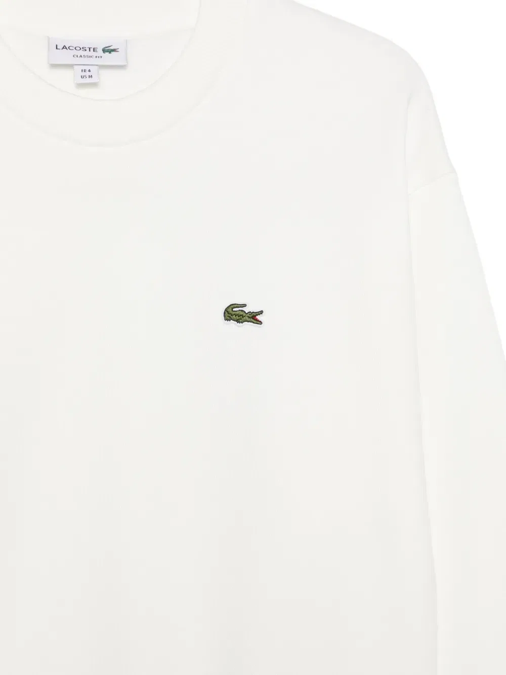 Свитшот с логотипом-нашивкой Lacoste, белый — фото 3