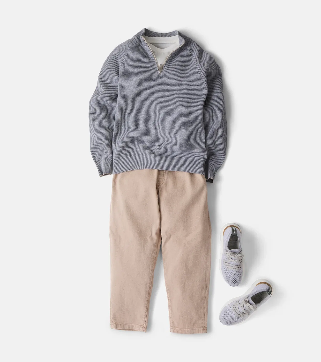 Свитшот с частичной молнией Brunello Cucinelli Kids, серый — фото 2