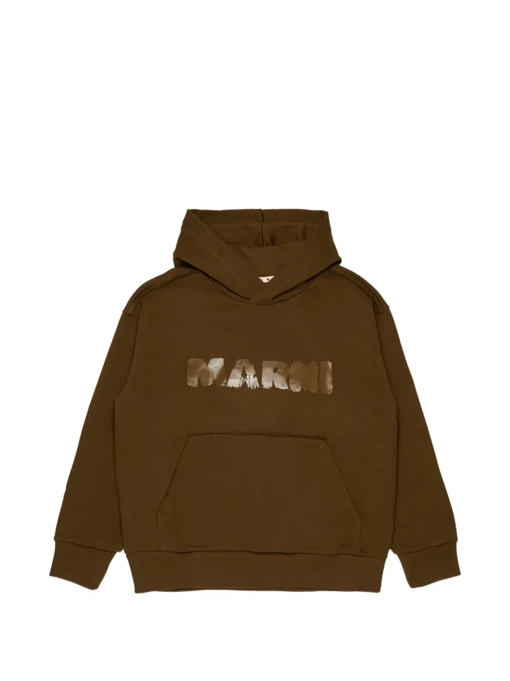 Худи с логотипом Marni Kids, коричневый