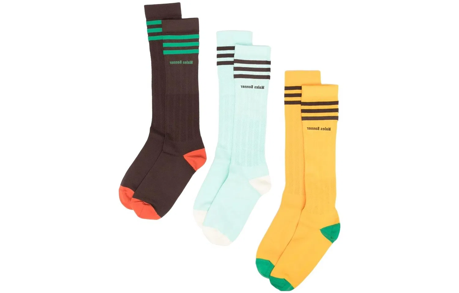 Мужские носки с узором 3 пары Adidas Wales Bonner, Black/Blue/Yellow