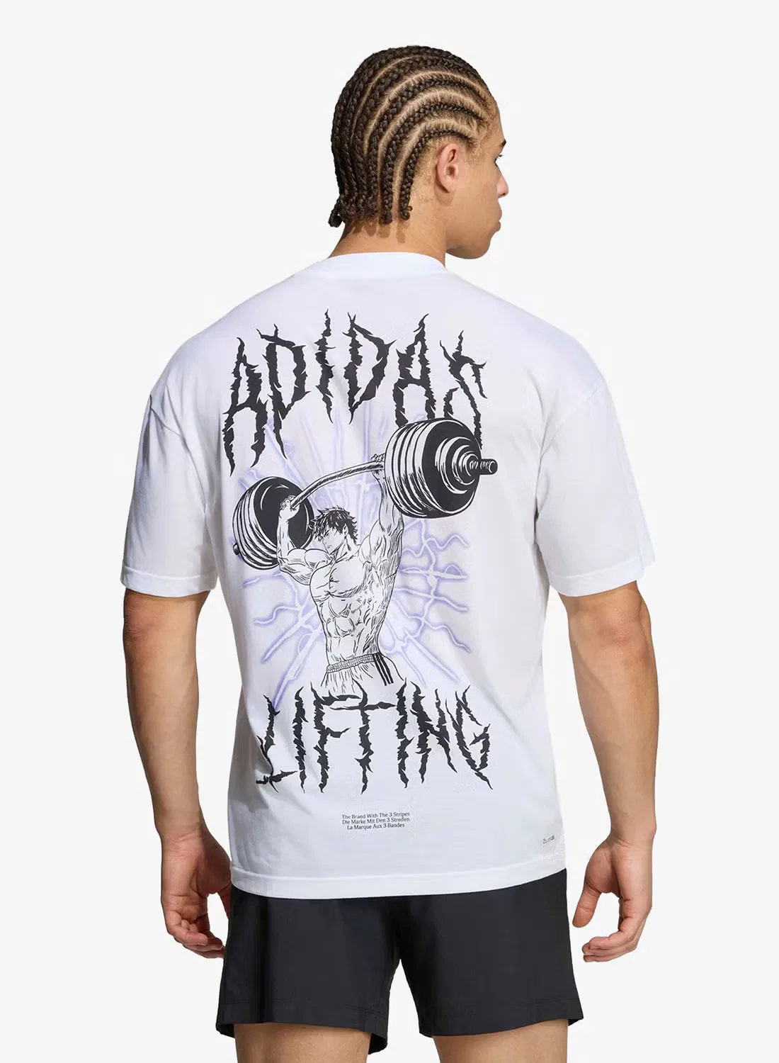 Футболка с принтом аниме Climacool Training Manga Graphic Adidas, белый — фото 2
