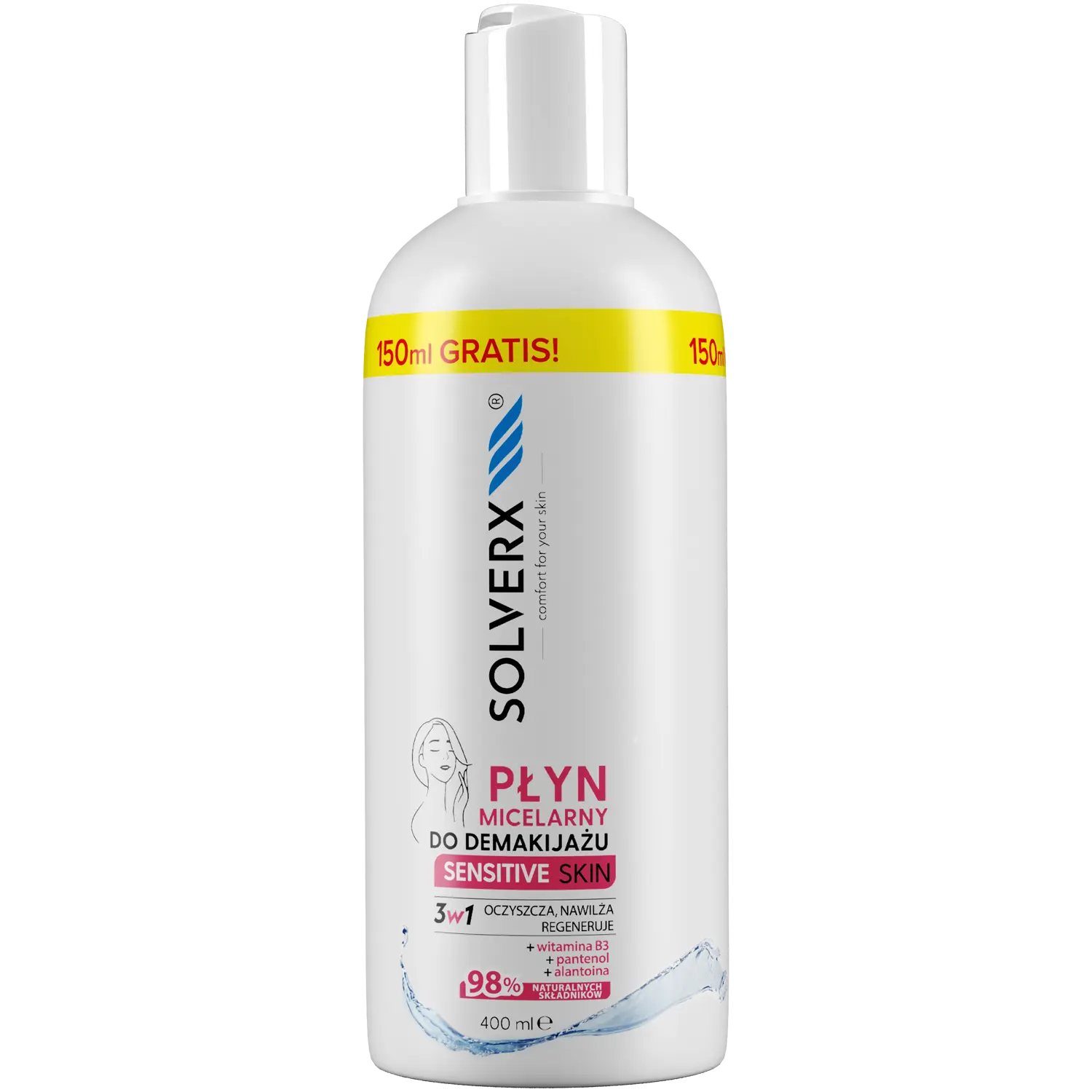 

Solverx Sensitive мицеллярная вода для лица, 400 мл