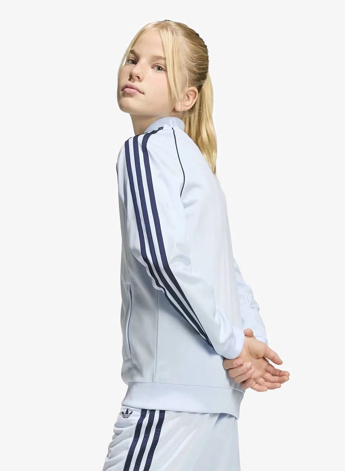 Куртка-трек с принтом adicolor Adidas Originals, синяя — фото 2