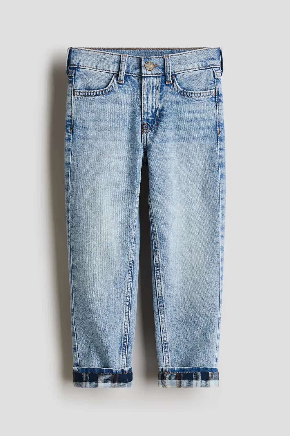 Узкие джинсы на подкладке H&M, Helles Denimblau