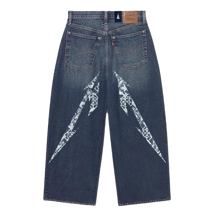 Джинсы унисекс свободного кроя Levis, Navy Blue — фото 3