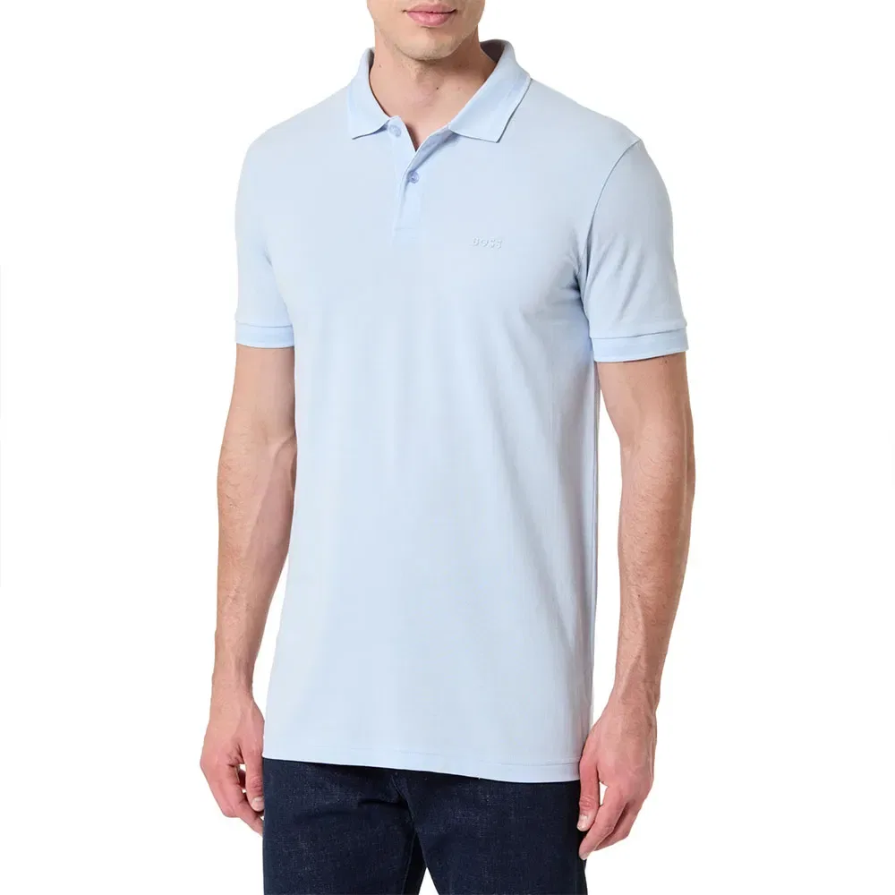 Мужское поло с коротким рукавом Pio 1 BOSS, Blue