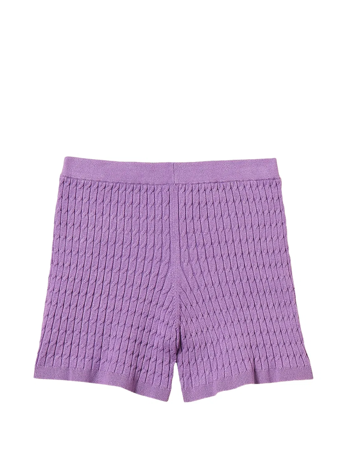 Вязаные шорты фиолетовые TWINSET, фиолетовый — фото 2
