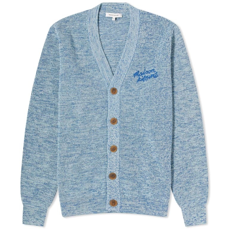 

Кардиган Maison Kitsuné Handwriting Comfort, пыльно-голубой