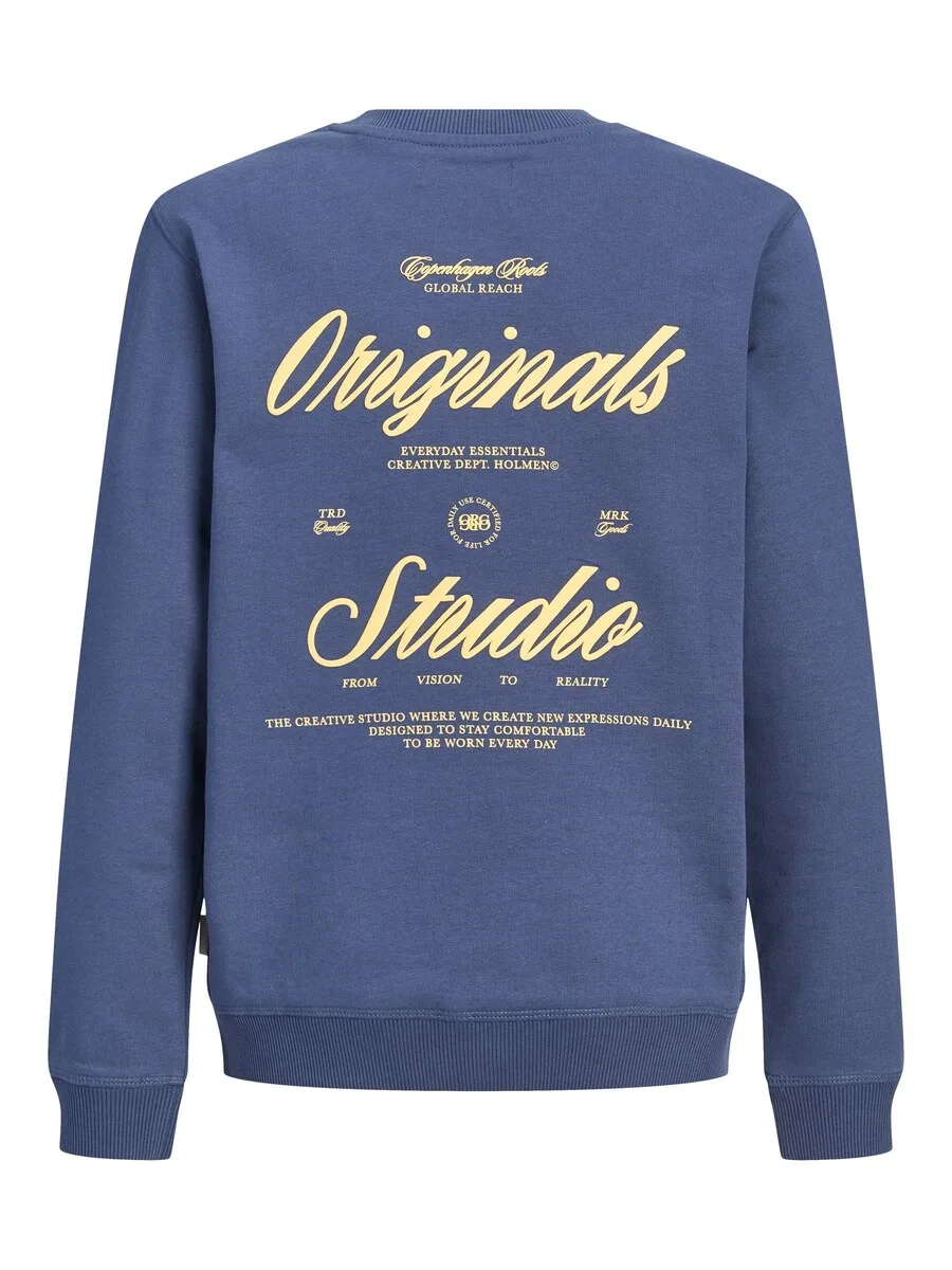 Детская толстовка темно-синего цвета Jack & Jones Junior — фото 2