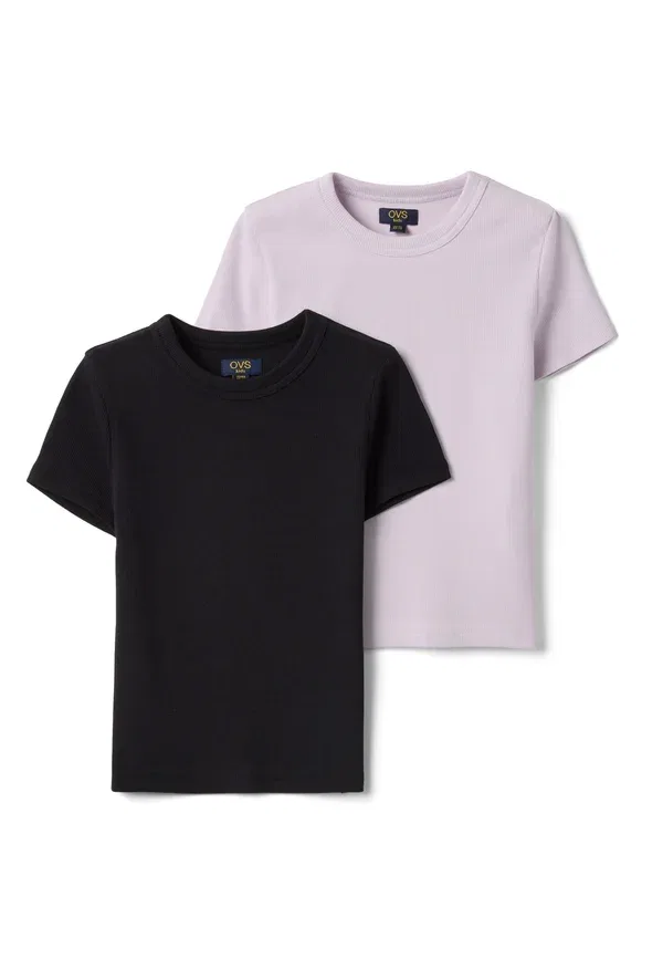 Комплект из 2 футболок Basic T-shirt Ovs, черный, розовый