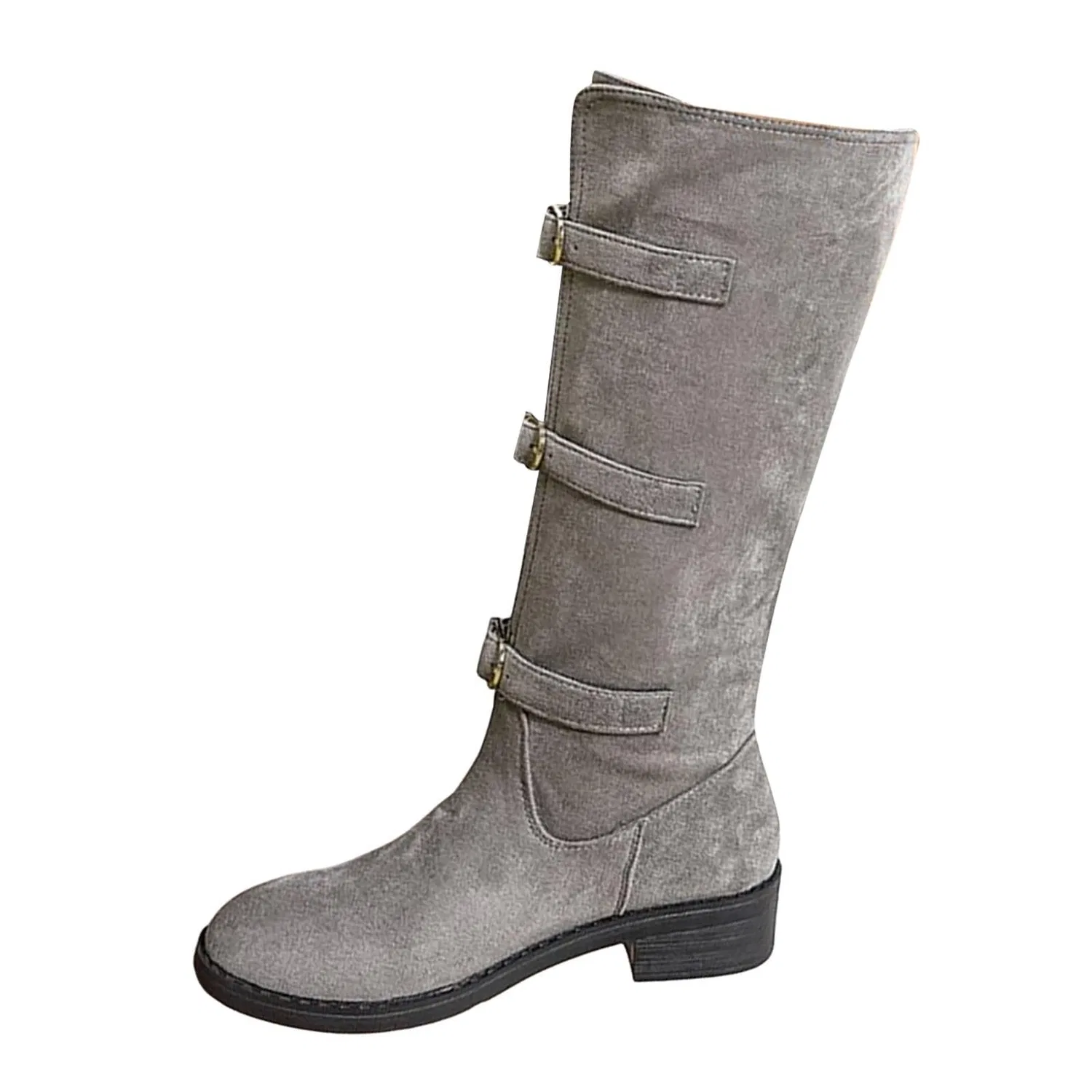 Детские ботинки для девочек на плоском каблуке, Dark Grey
