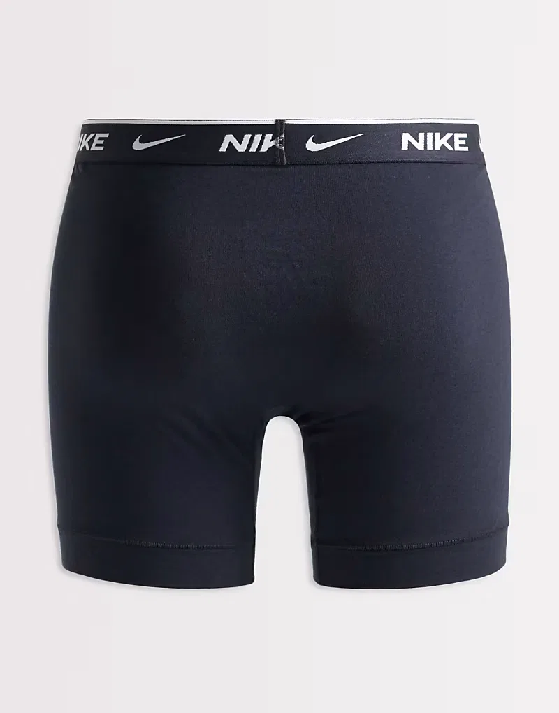 Боксеры-брифы хлопковые стретч 3 шт Nike Essential, черный — фото 2