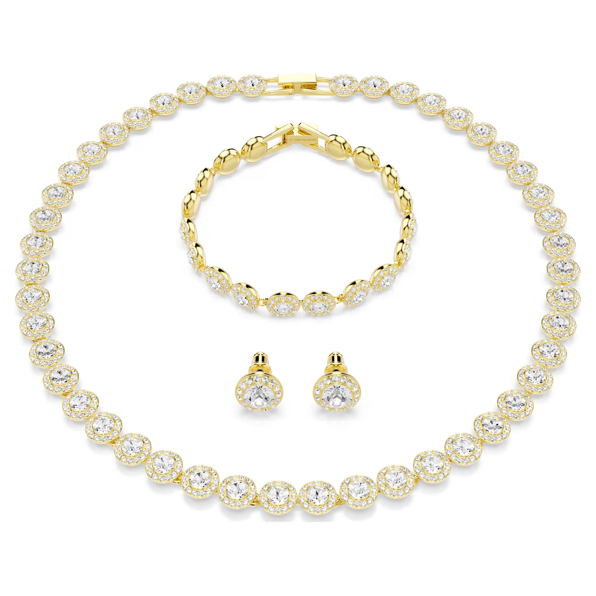 

Набор украшений Swarovski Una Swarovski Una Angelic, 3 предмета, белый/с позолоченным покрытием
