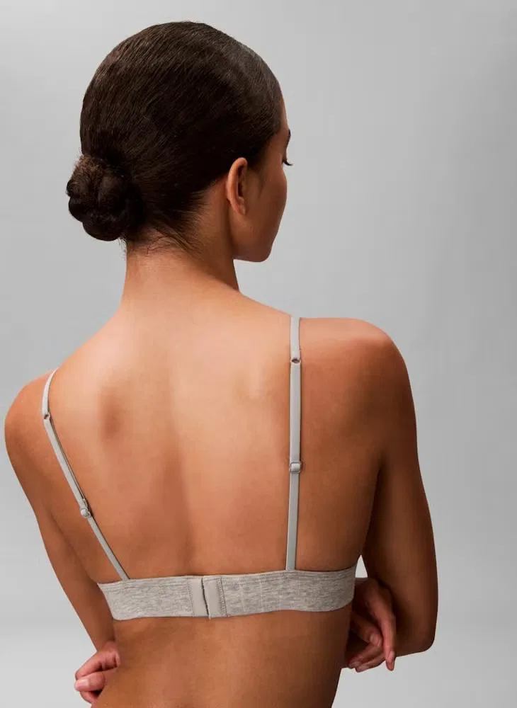 Calvin Klein Комплект бюстгальтер и трусы с логотипом, серый — фото 2