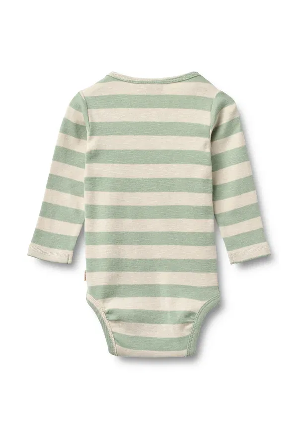 Боди с длинным рукавом Freddie unisex Wheat, Mint Stripe, мятный — фото 2