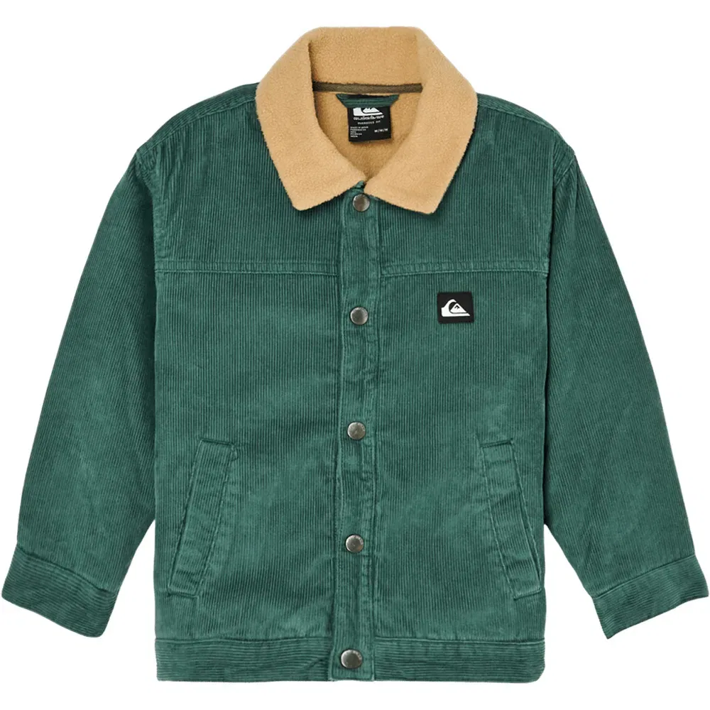 Детская куртка для мальчиков из вельвета с оверсайз-кроем Quiksilver, Green