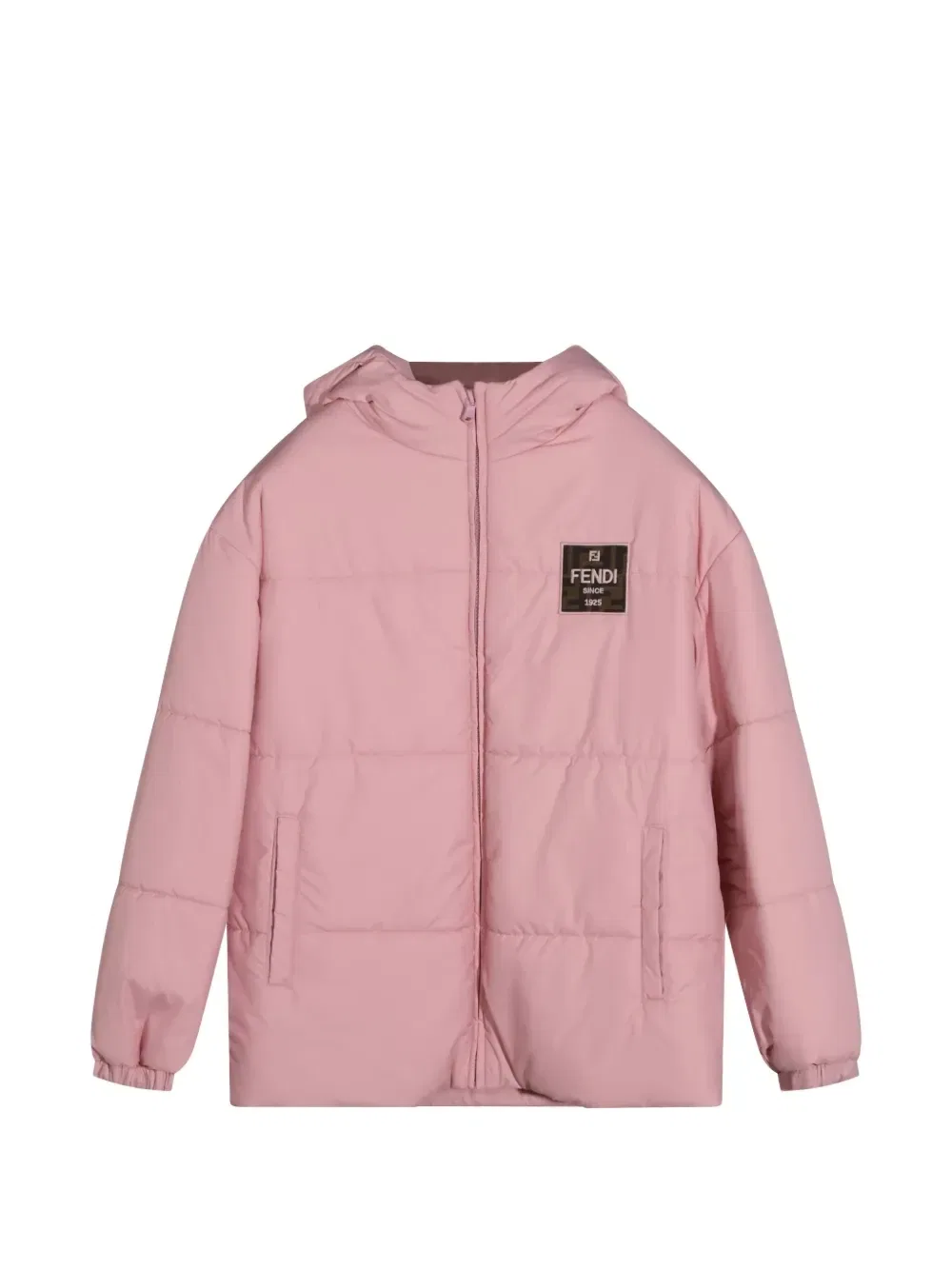 Пальто на подкладке с нашивкой-логотипом FENDI KIDS, розовый