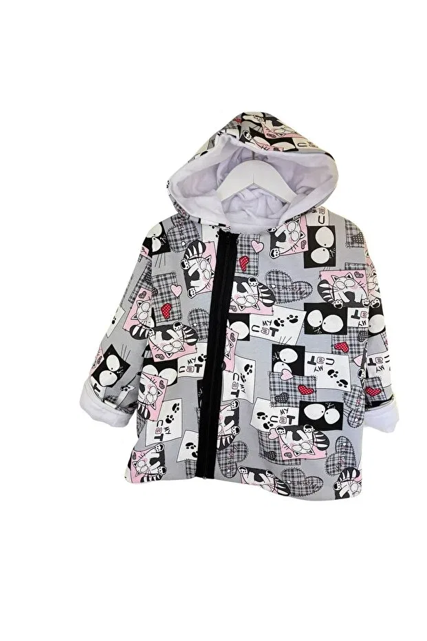 Детское платье-кардиган с принтом Cat Spring Happykds123, White