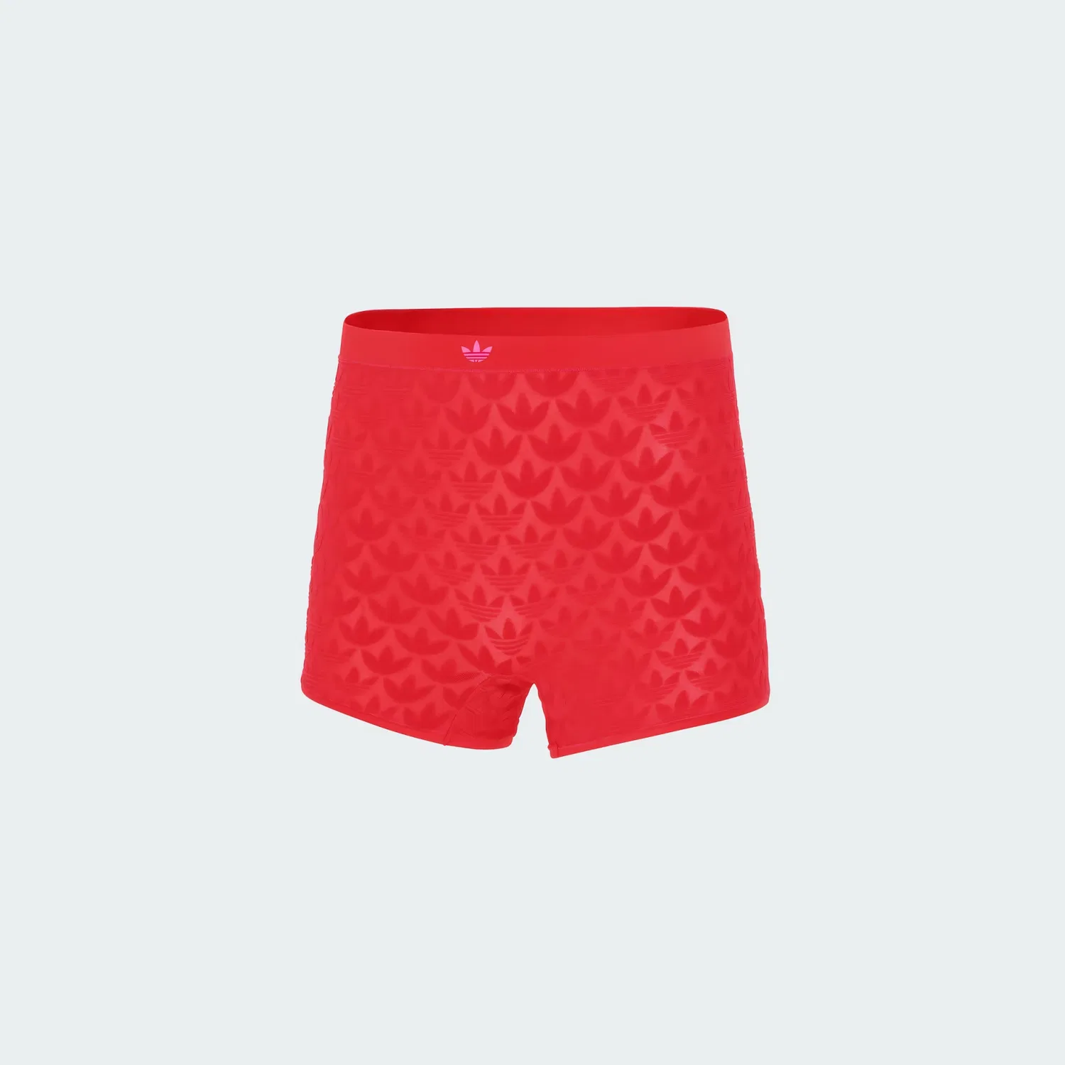 Женские трусы-шорти с завышенной посадкой Microterrot Monogram Adidas Originals, Better Scarlet