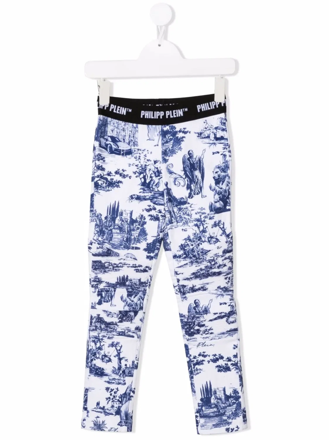 Леггинсы En PLEIN air с принтом Philipp Plein, белый