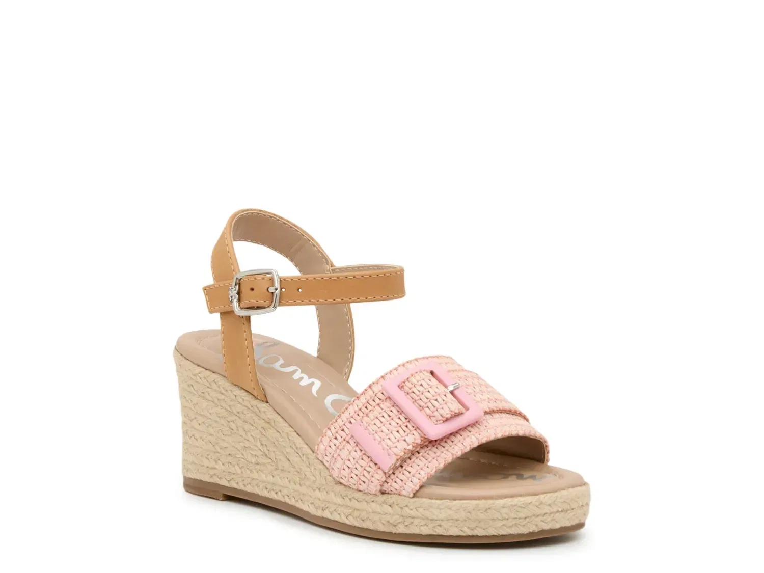 Сандалии-эспадрильи на танкетке Lucia, коричневый/розовый, Sam Edelman
