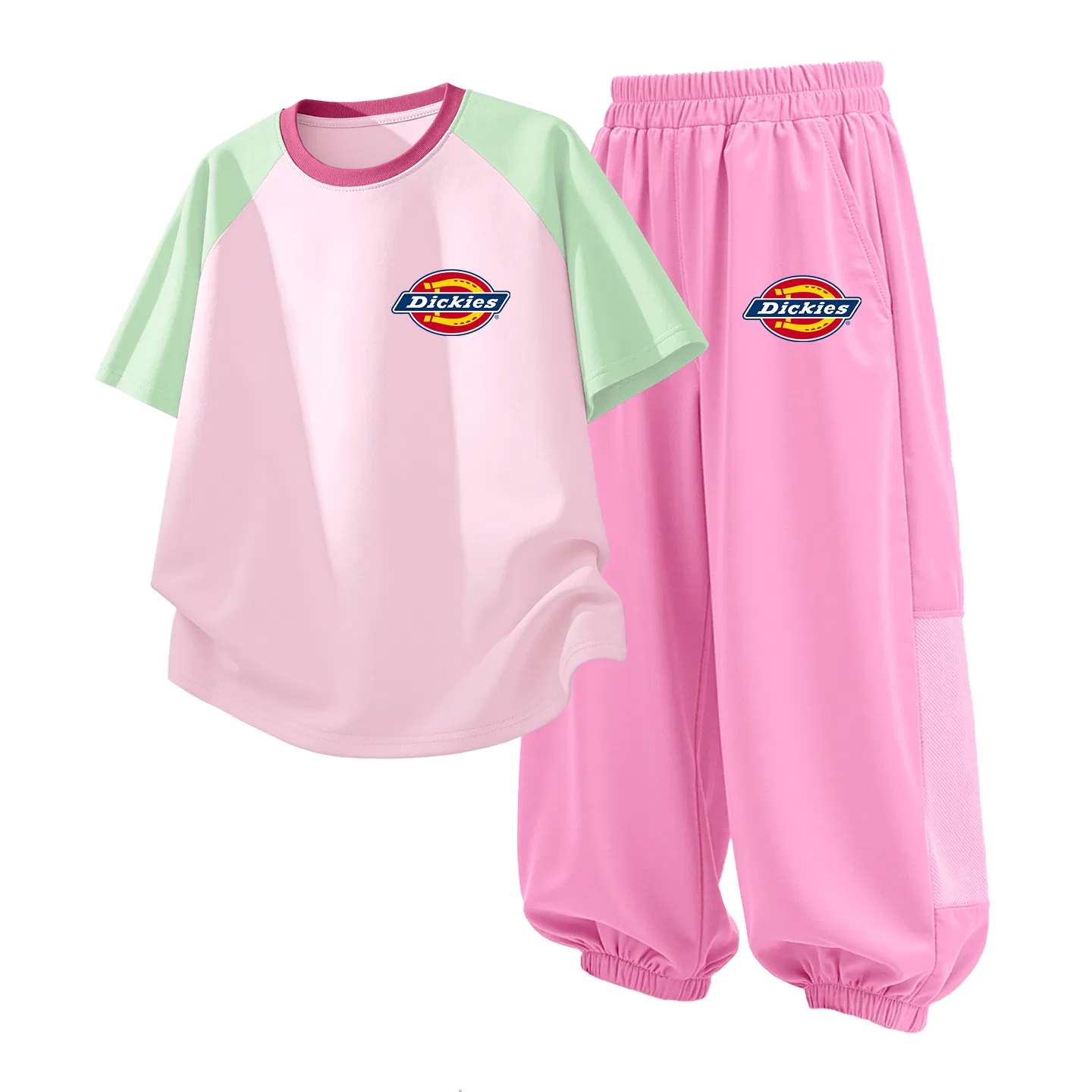 Детский спортивный комплект из 2 предметов Standard K Green Pink+Standard K Strawberry Pink Dickies, Green Pink/Strawberry Pink