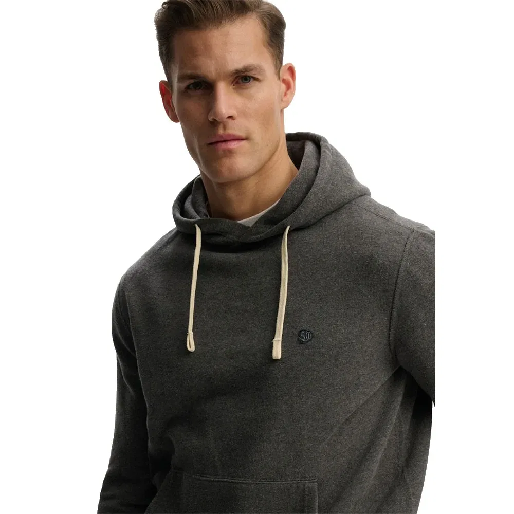 Худи с вышивкой Monogram Superdry, серый — фото 4