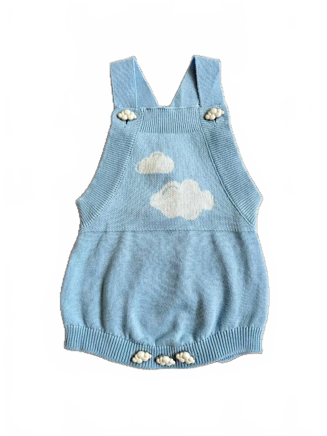 Детский боди-комбинезон без рукавов из органического хлопка Cloud Dreams Luna & Luca, Powder Blue — фото 2