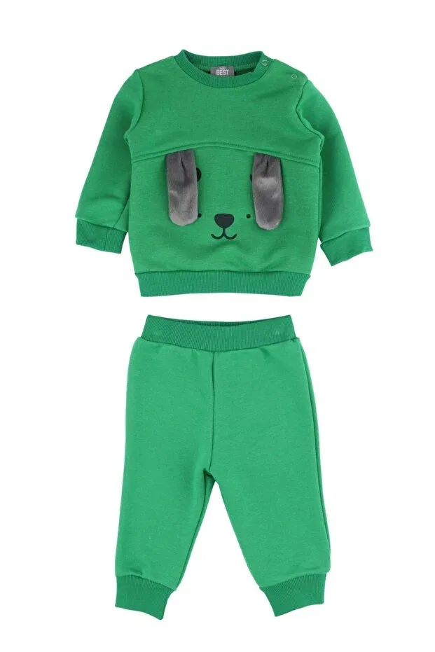 Детский спортивный костюм для мальчиков с принтом Best Kids, Green