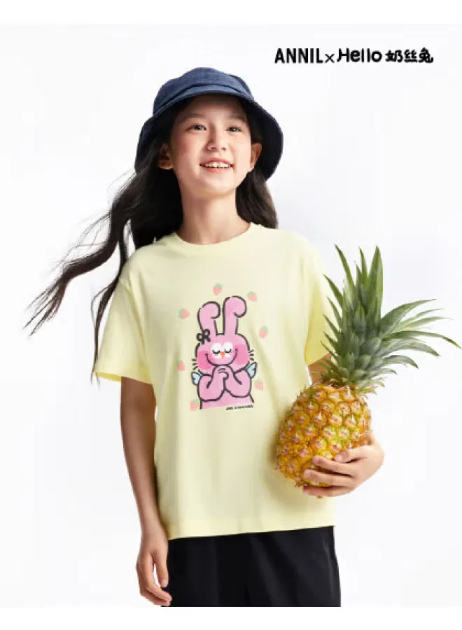 Футболка с принтом Hello Kitty Annil, золотисто-желтый