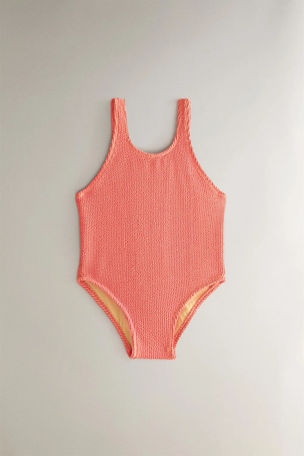 Детский пляжный купальник с текстурированной поверхностью ZARA, Coral