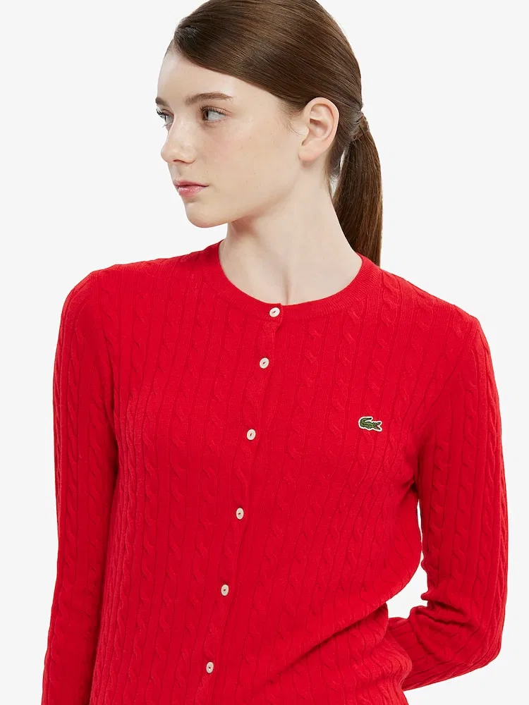 Кардиган женский LACOSTE кабель Red — фото 3