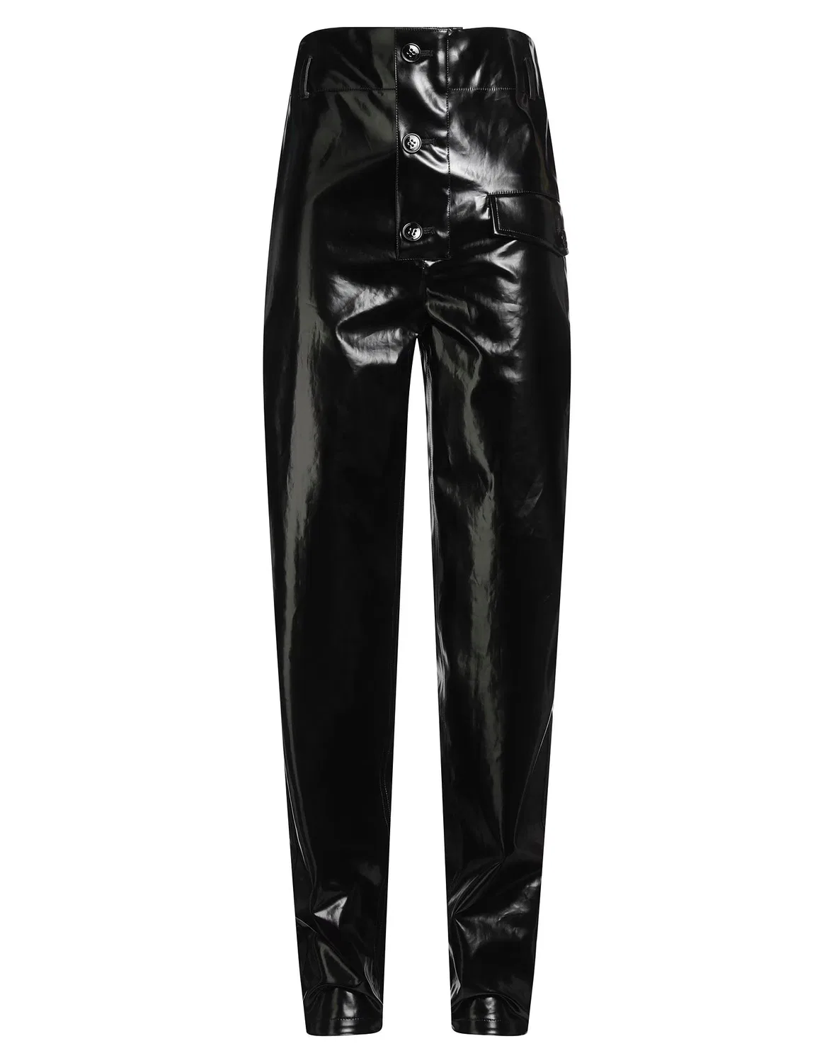 Женские зауженные брюки из плотной ткани Saint Laurent, черный